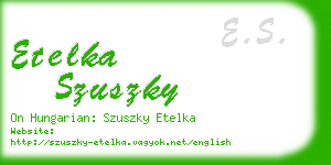 etelka szuszky business card